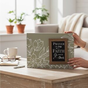 Floral Wall Art with Inspirational Quote